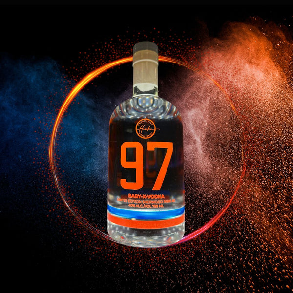vodka for hockey lovers, 97, commemorative bottle, Oilers gift for hockey lovers