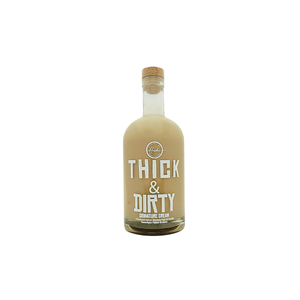 Bottle of 'Thick & Dirty' Signature cream liqueur on a white background