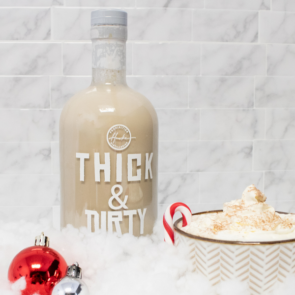 Thick & Dirty signature cream mocha with hot chocolate