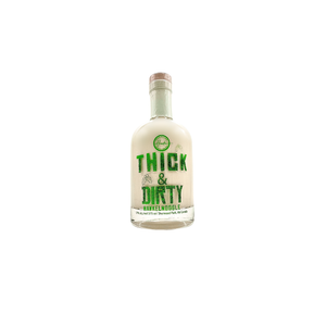 Bottle of 'Thick & Dirty' 375ml Hawkelnoggle christmas cookie cocktail on a white background