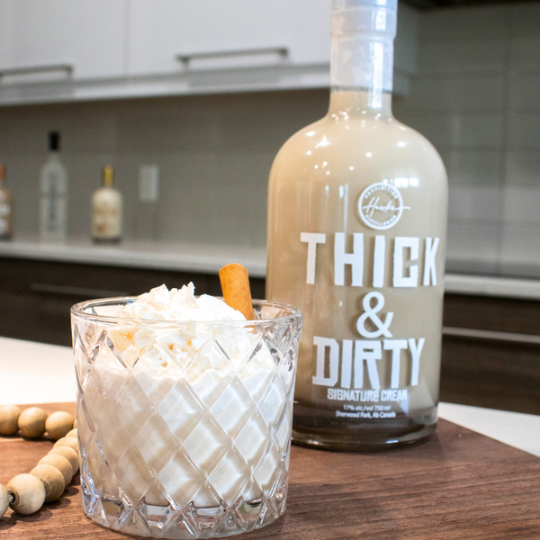 Thick & Dirty signature cream liquor cocktail with whipped cream