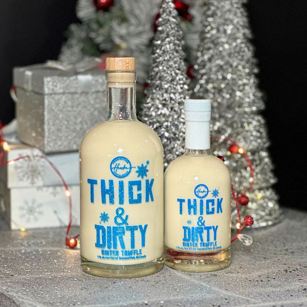 Thick & Dirty Cream liquor comes in 750 mL and 375 mL mickies. 